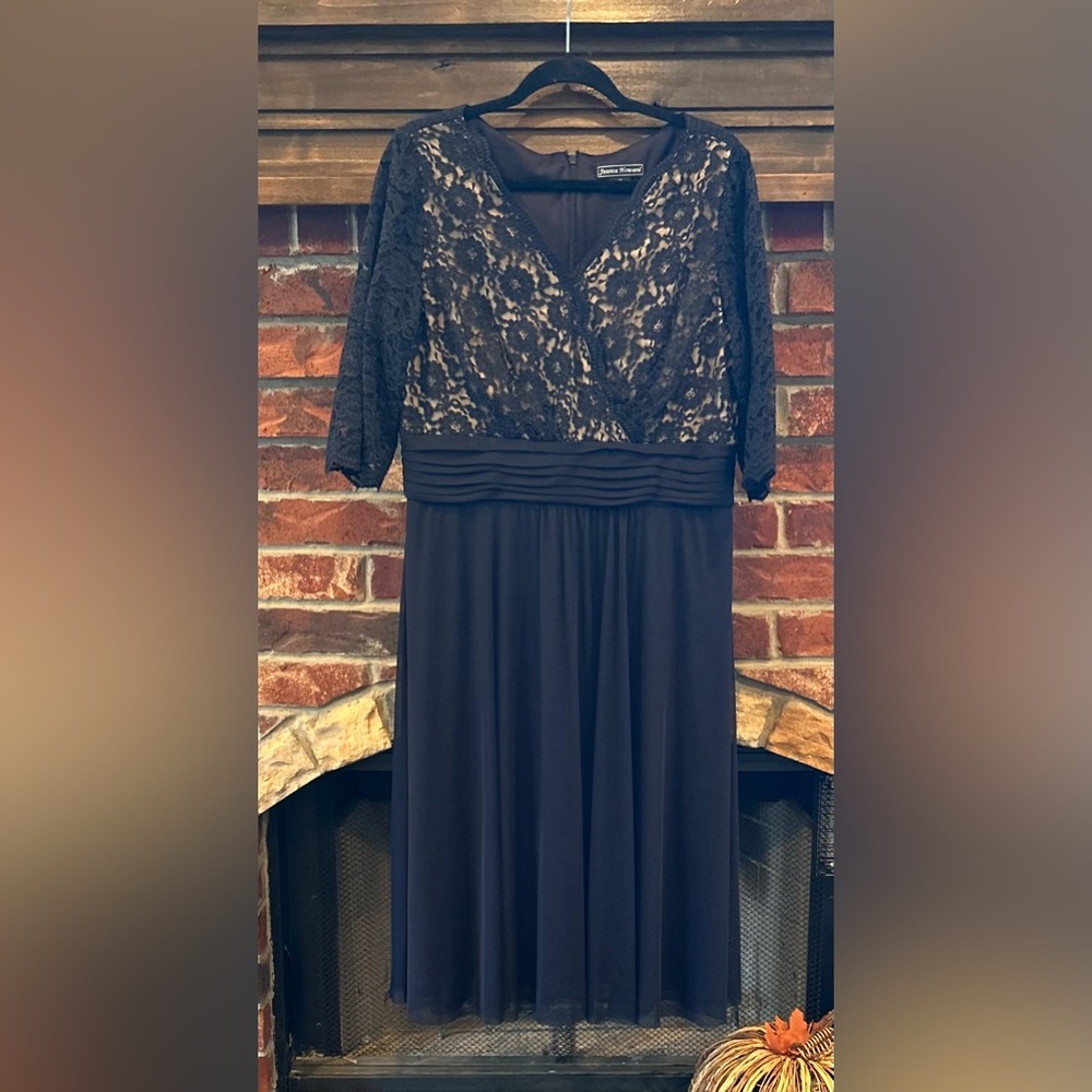 Beautiful evening or event dress - navy blue